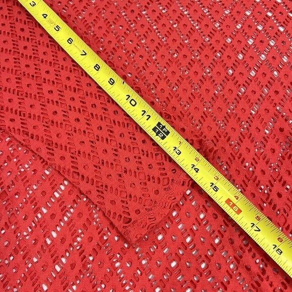 Chico’s Women Open Knit sweater Pullover Cover up Coral/ Orange Size 2 - Picture 11 of 11